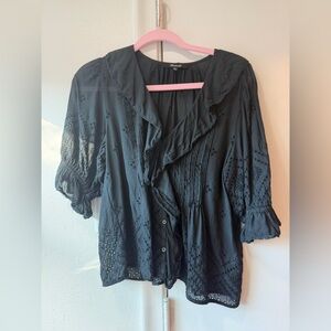 Madewell black blouse